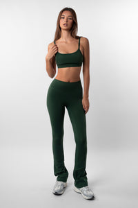Flare Leggings - Pine Green