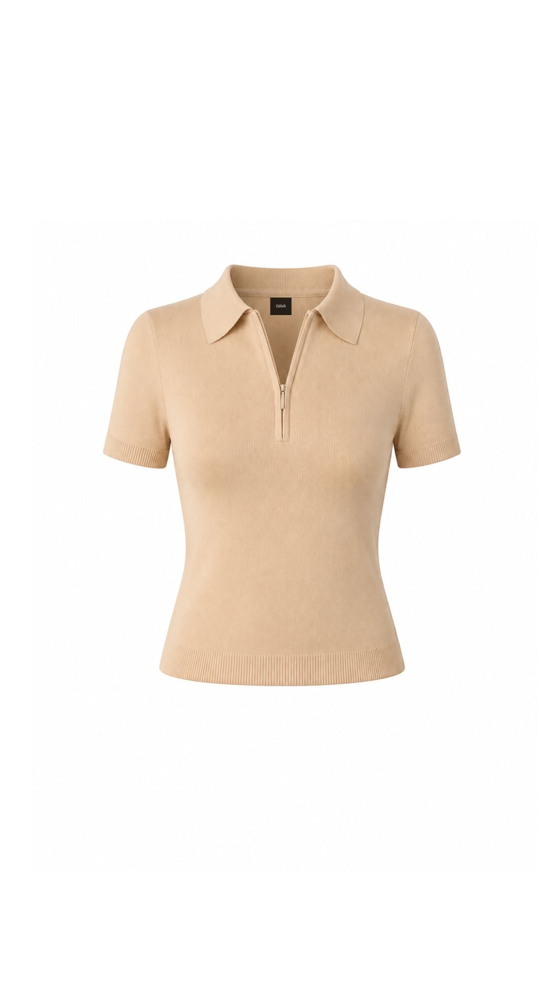 Quarter Zip Knit Tee