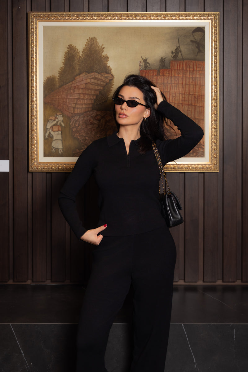 Quarter Zip Knit Top