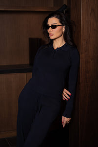 Polo Knit Top
