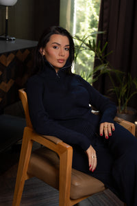 Funnel Neck Knit Top