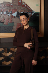 Polo Knit Top