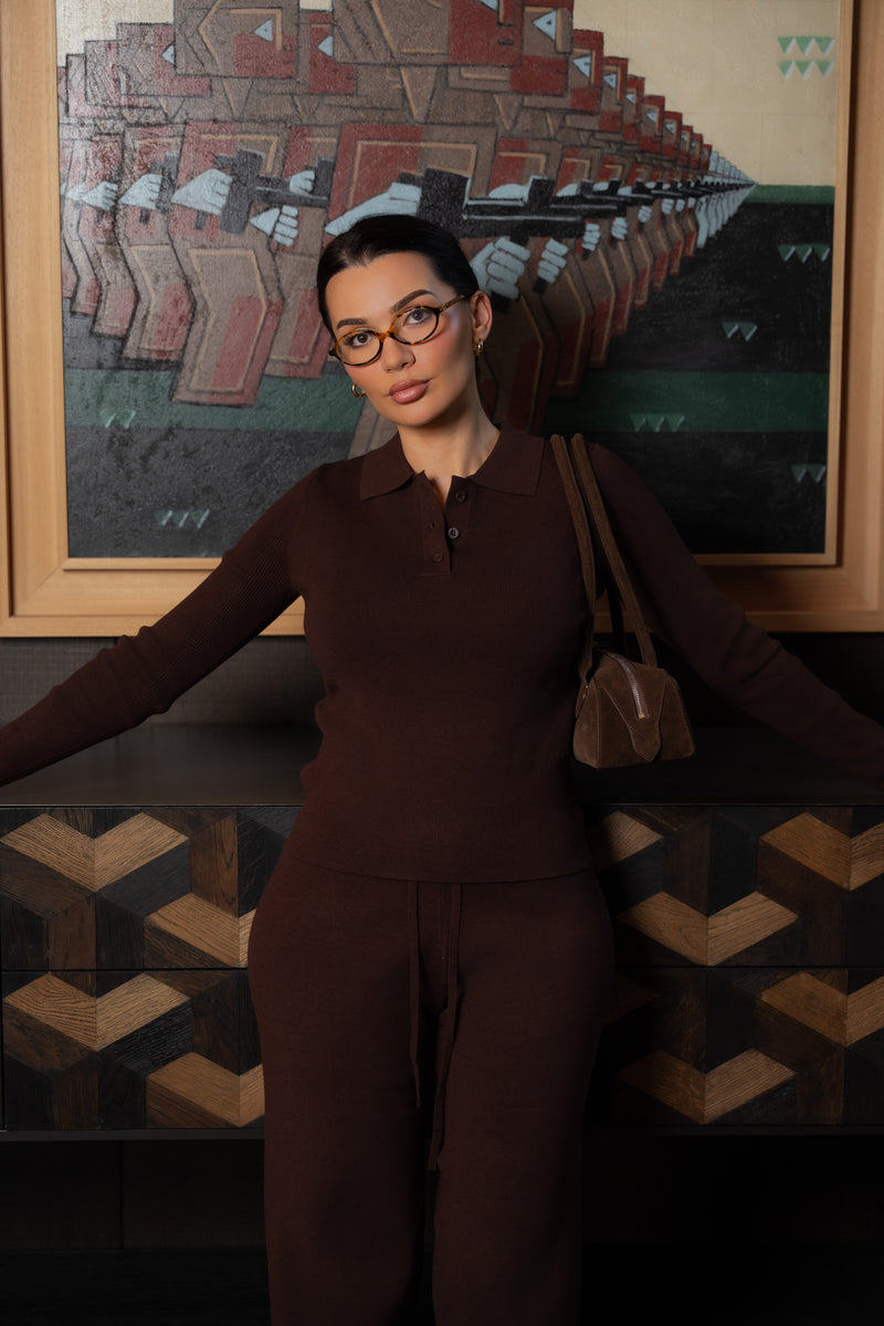 Polo Knit Top