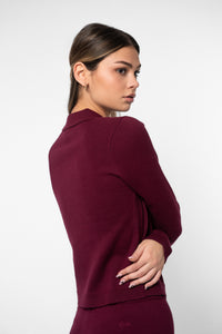 Heart Quarter Zip Knit Top
