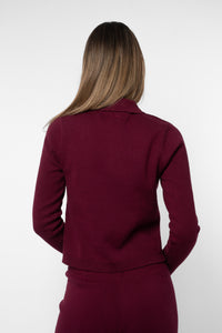 Heart Quarter Zip Knit Top