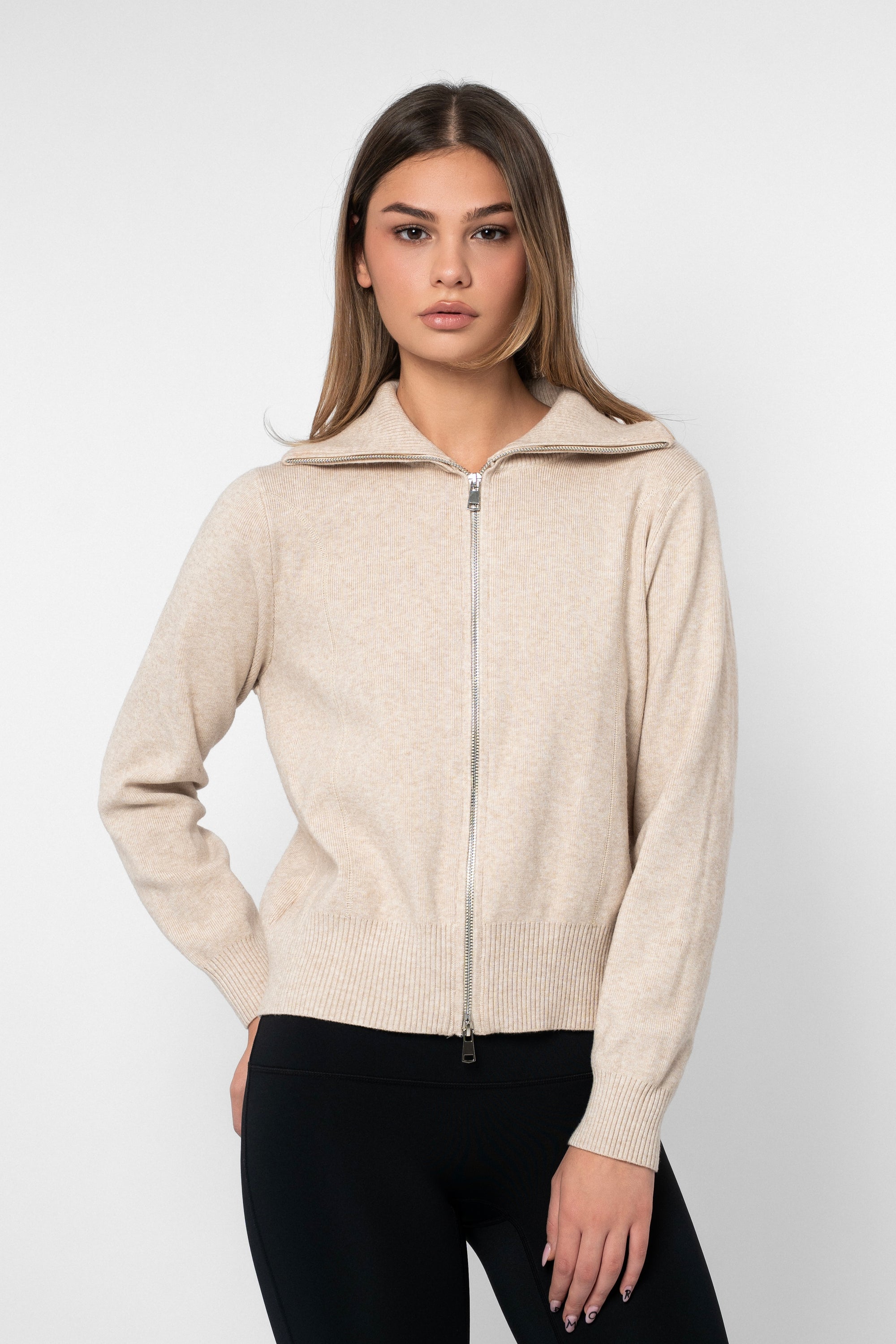 Knit Zip Up Sweater