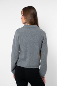 Knit Collar Cardigan