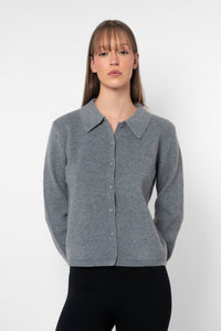 Knit Collar Cardigan