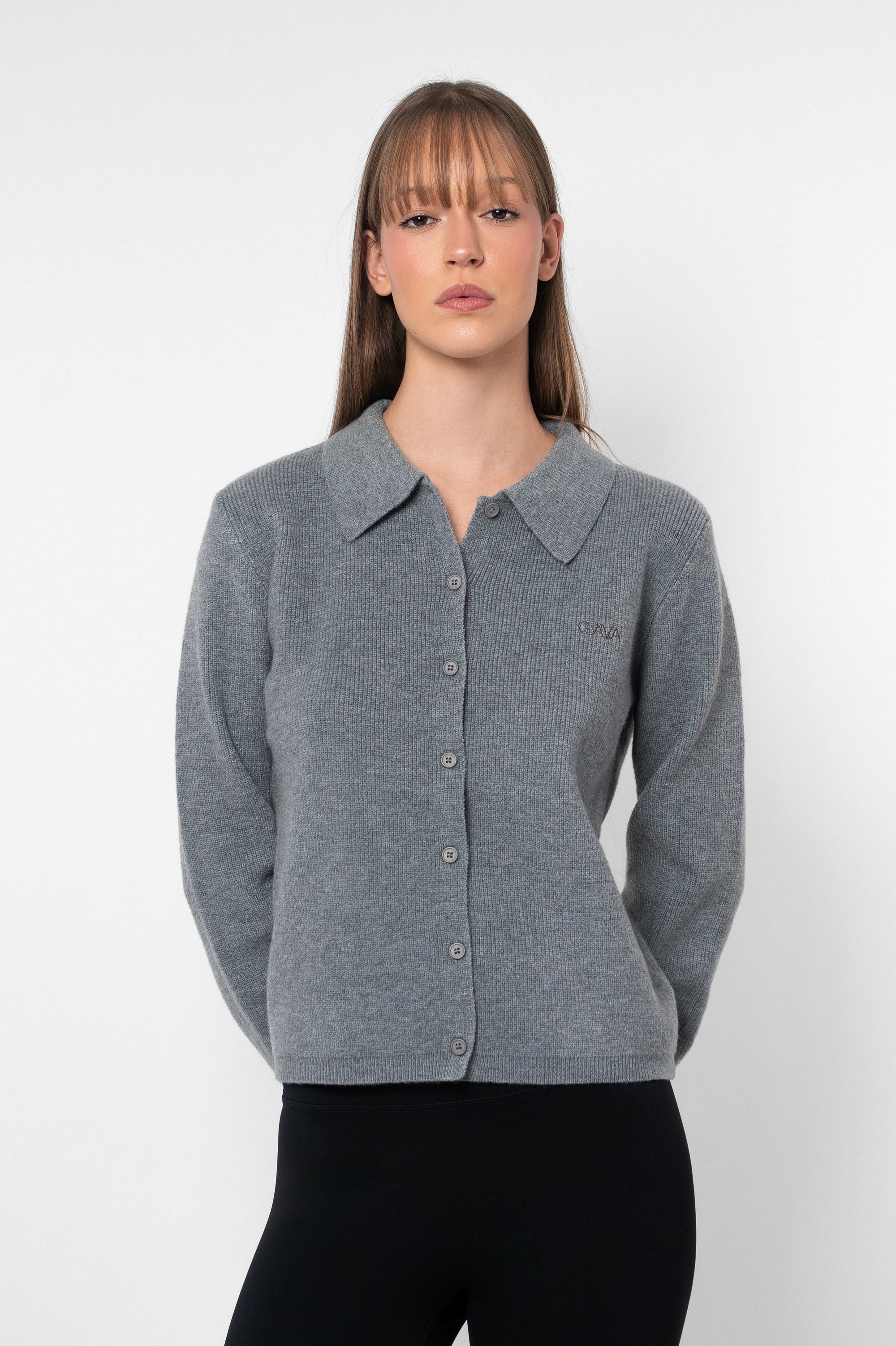 Knit Collar Cardigan