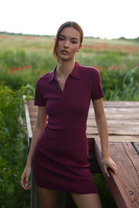 Knit Polo Mini Dress