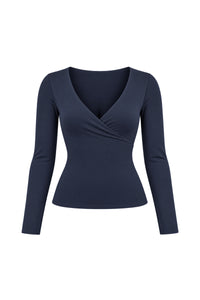 V-Neck Long Sleeve Top