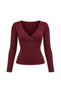 V-Neck Long Sleeve Top